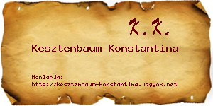 Kesztenbaum Konstantina névjegykártya